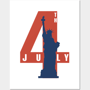 4th July Statue Of Liberty Posters and Art